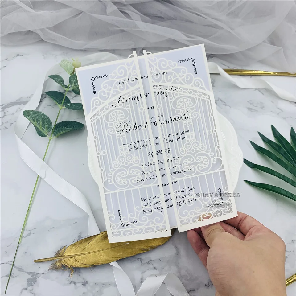 Винтажный сланец слоновой кости замысловатое лазерное срезанное