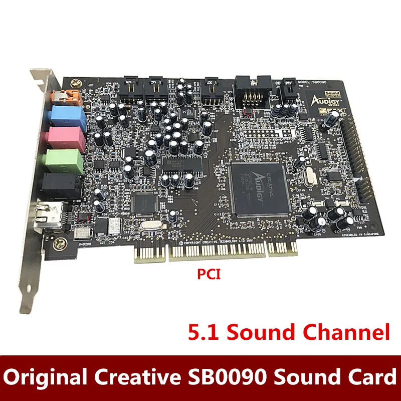 Оригинальный разборный креативный звуковой бластер Audigy SB0090 PCI 5 1 канальная