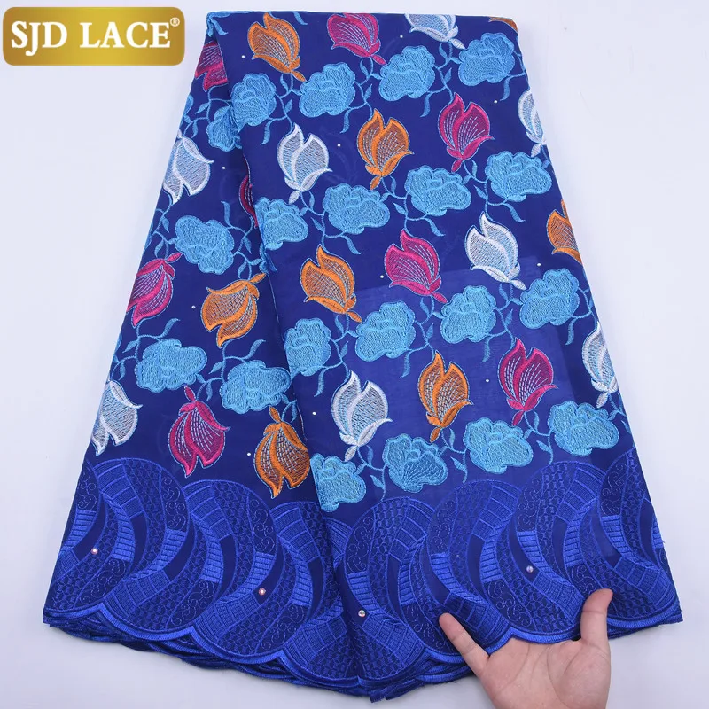 

SJD LACE Cheap Sale African Dry Lace Fabric With Embroiderey Swiss Voile Lace In Switzerland For Nigerian Wedding Dress 1910B