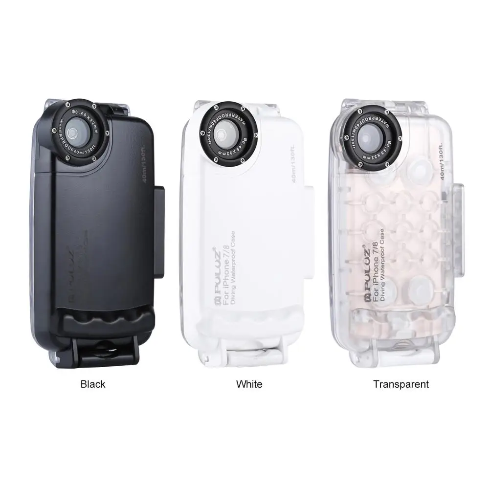 PULUZ Водонепроницаемый чехол 40 м Корпус для дайвинга подводный защитный iPhone 7 8/7 plus