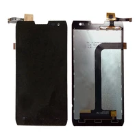 4 5  Black for DOOGEE TITANS2 DG700 LCD Display with Touch Screen Digitizer Sensor Panel Assembly Mobile Phone Replacement