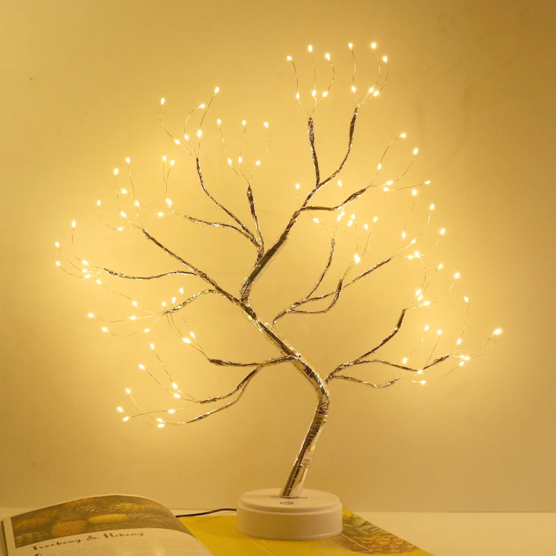 

LED Night Light Atmosphere Christmas Tree Night Lamp For Kids Bedroom Home Decor USB Fairy Lights Table lamps Holiday lighting