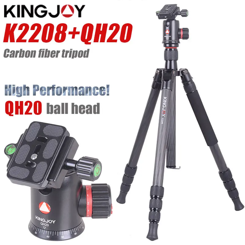 KINGJOY официальный профессиональный штатив для камеры K2208 + QH20 из углеродного