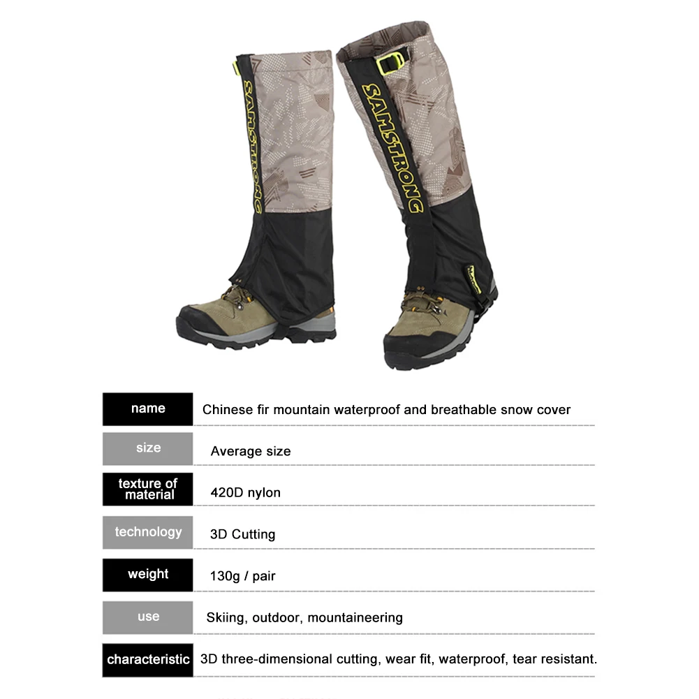 

Snowing Outdoor Camping Hiking Legging Gaiters WaterprooOutdoor Camping Hiking Legging Gaiters Waterproof Boots Snow Shoes Cover