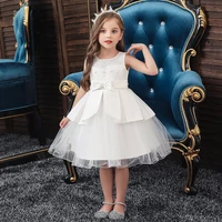 2 4 6 8 10 years elegant girls gown dress for birthday party children clothes mesh patchwork beading girls dress kids costume