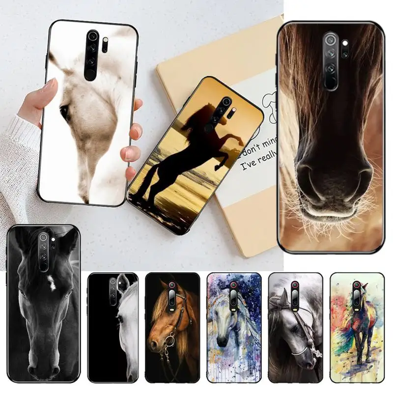 Лошадиное животное Новое поступление черный телефон фотоэлемент для Redmi Note 8 8A 8T 7