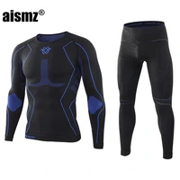 aismz new seamless tight tactical thermal underwear men outdoor sports function breathable training cycling thermo long johns