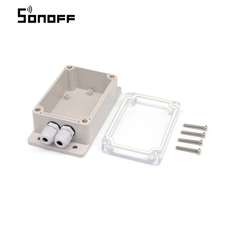 1PCS SONOFF 10 шт. IP66 Водонепроницаемая Крышка Распределительной Коробки корпус водонепроницаемый корпус Поддержка Sonoff Basic/RF/Dual/Pow умный дом - Комплект: 1PCS