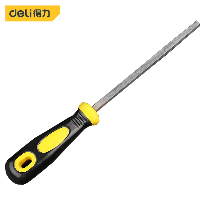 

deli Metalworking Steel Needle Files Square File Middle Tooth Wood Carving Tools Metal Polishing Instruments Steel Manual File