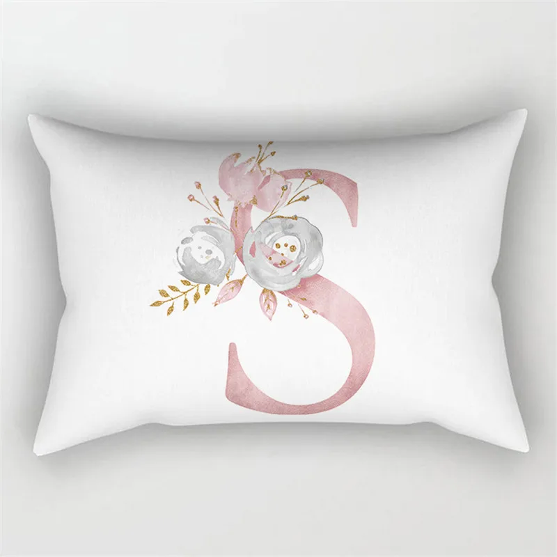 Pink Decorative Letter Cushion Cover 30x50cm Polyester Throw Pillowcase for Sofa and Home Decor image 5
