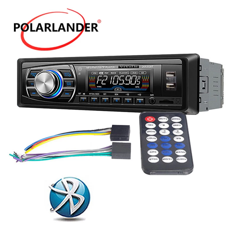 1 Din Bluetooth разъём подачи внешнего сигнала Aux-радио в автомобиле Поддержка USB/SD/MMC