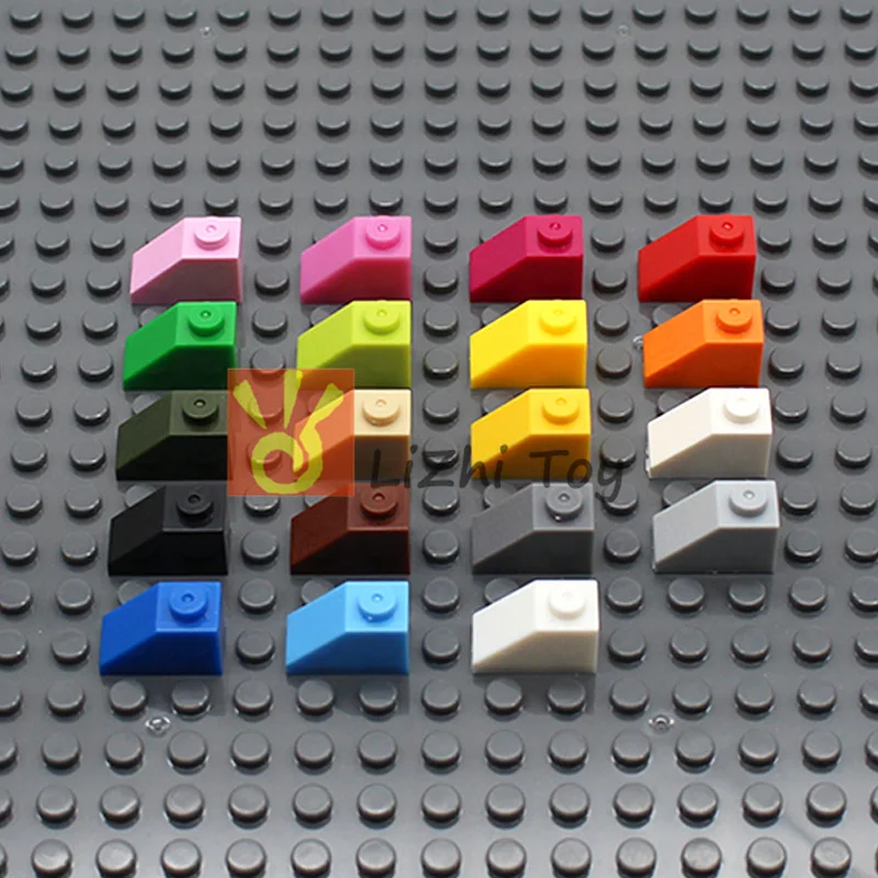MOC склон кирпич 1*2 3040 DIY просвечивающие блочные кирпичи совместимые с сборными