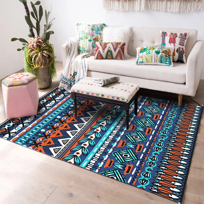 

Geometric Bohemian Style Sitting Room Carpet Children Baby Room Bed Carpet Modern Bathroom Floor Mat Carpets Rug for Living Room