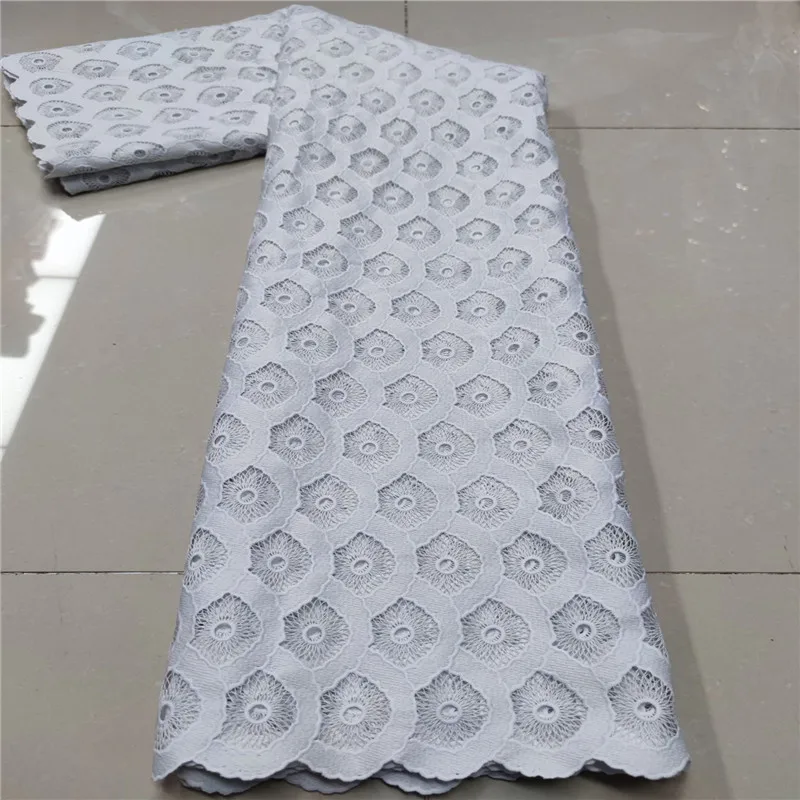 

Белый Высококачественный нигерийский водорастворимый шнур, кружевная ткань, 5 ярдов, африканский гипюр, шнур, кружевная ткань с камнями для ...