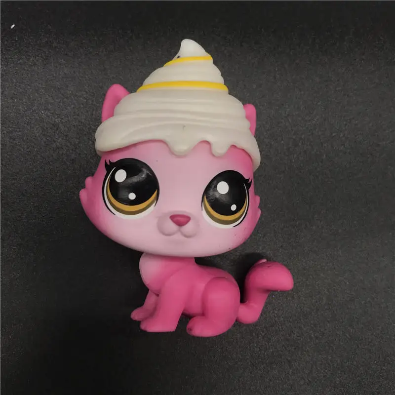 LPS фигурка игрушки фигурка животного игрушка котенок пони пуп мультфильм фильм Животное действие мини игрушка Коллекция Редкие Гламурные детские игрушки подарок - Цвет: Зеленый