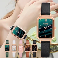 elegant women leather strap watches fashion ladies quartz wrist watches 2pcs set women business clock drop shipping reloj mujer