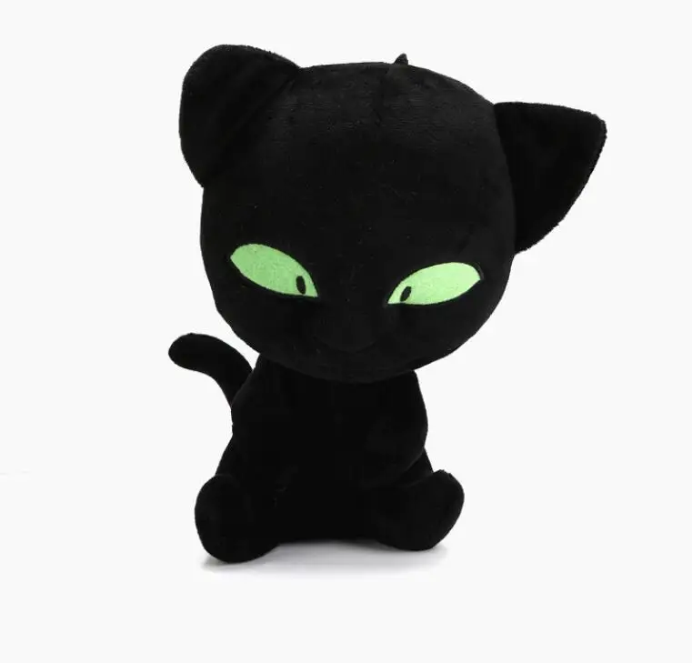Кот Нуар Тикки Мягкие Плюшевые игрушки Мягкая кукла Леди Жук кошка косплей детские игрушки рождественские игрушки - Цвет: 20cm black