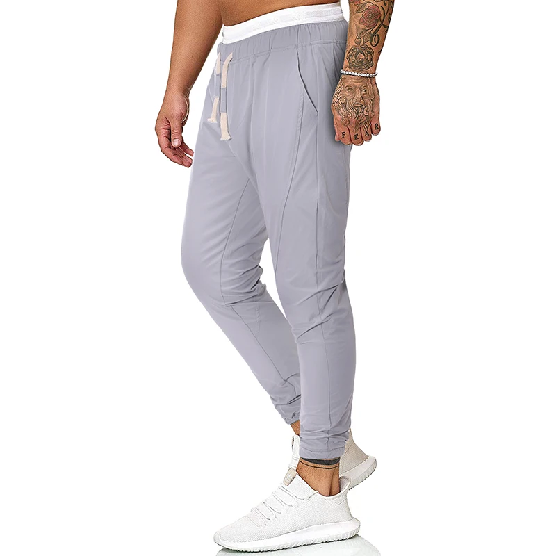 style 6-light gray Adisputent, осенние мужские брюки, бодибилдинг, уличная одежда, спортивные штаны, спортивные штаны для бега, спортивные мужские одноцветные штаны на молнии - Цвет: style 6-light gray