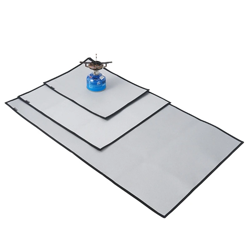 

S/M/L Camping Fireproof Grill Mat Cloth Flame Retardant Ember Blanket Heat Insulation Pad for Outdoor Picnic Barbecue
