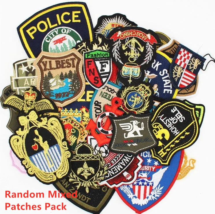 30 шт./упак. смешанные цвета случайным образом вышитые патчи железные на