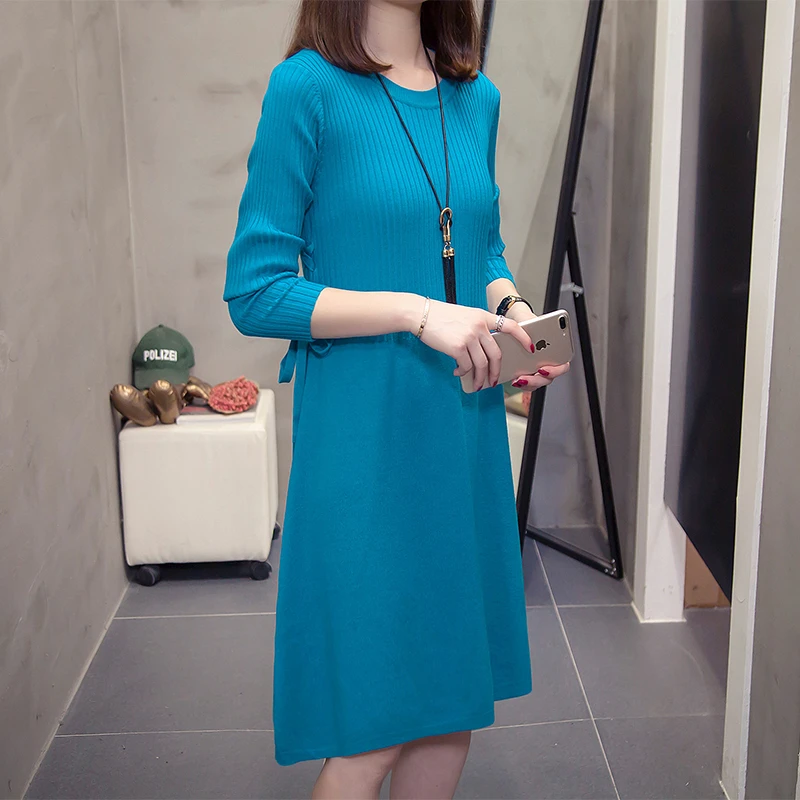 Размера плюс свитера платья 2021 женская обувь сезон осень зима Модный корейский