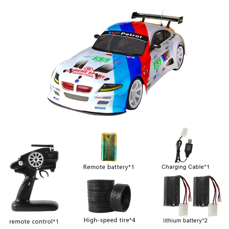

1:10 2.4G 70KM/H High Speed Championship Car 4WD Off Road Radio RC Vehicle with Headlight