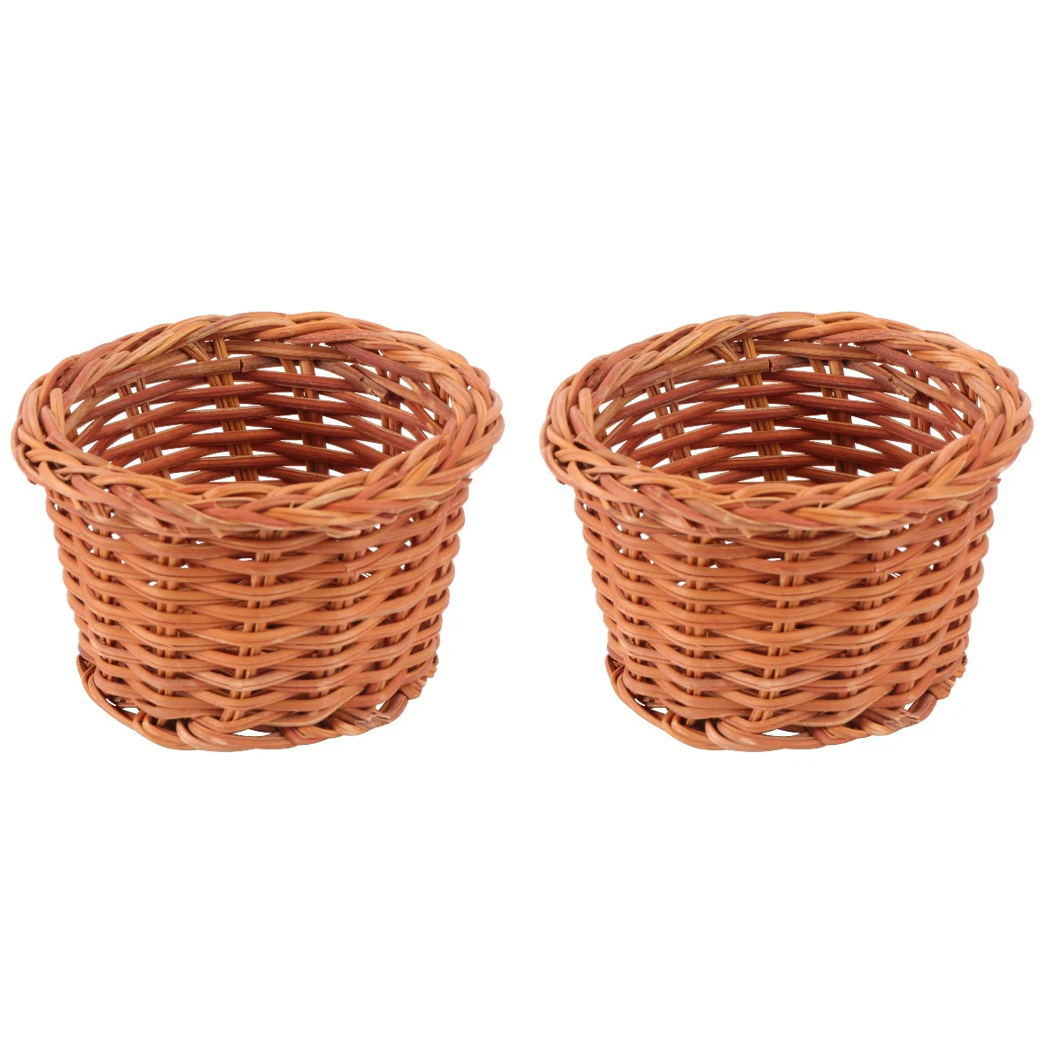 

2 шт., плетеные мини-корзины для дома, 1/12