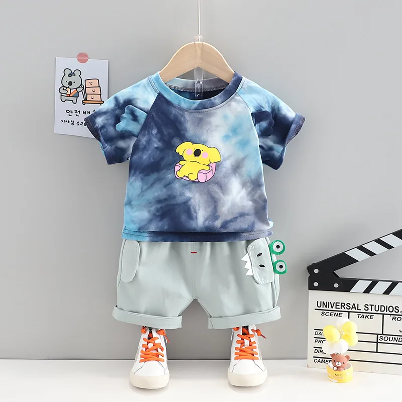 

Summer newborn baby boy clothes outfits sets short-sleeved T-shirt shorts suits for boys baby clothing infant casual sports sets