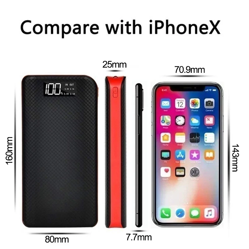 power bank 50000mah external battery charging suitable for office mountaineering cycling portable mobile phone chargers free global shipping