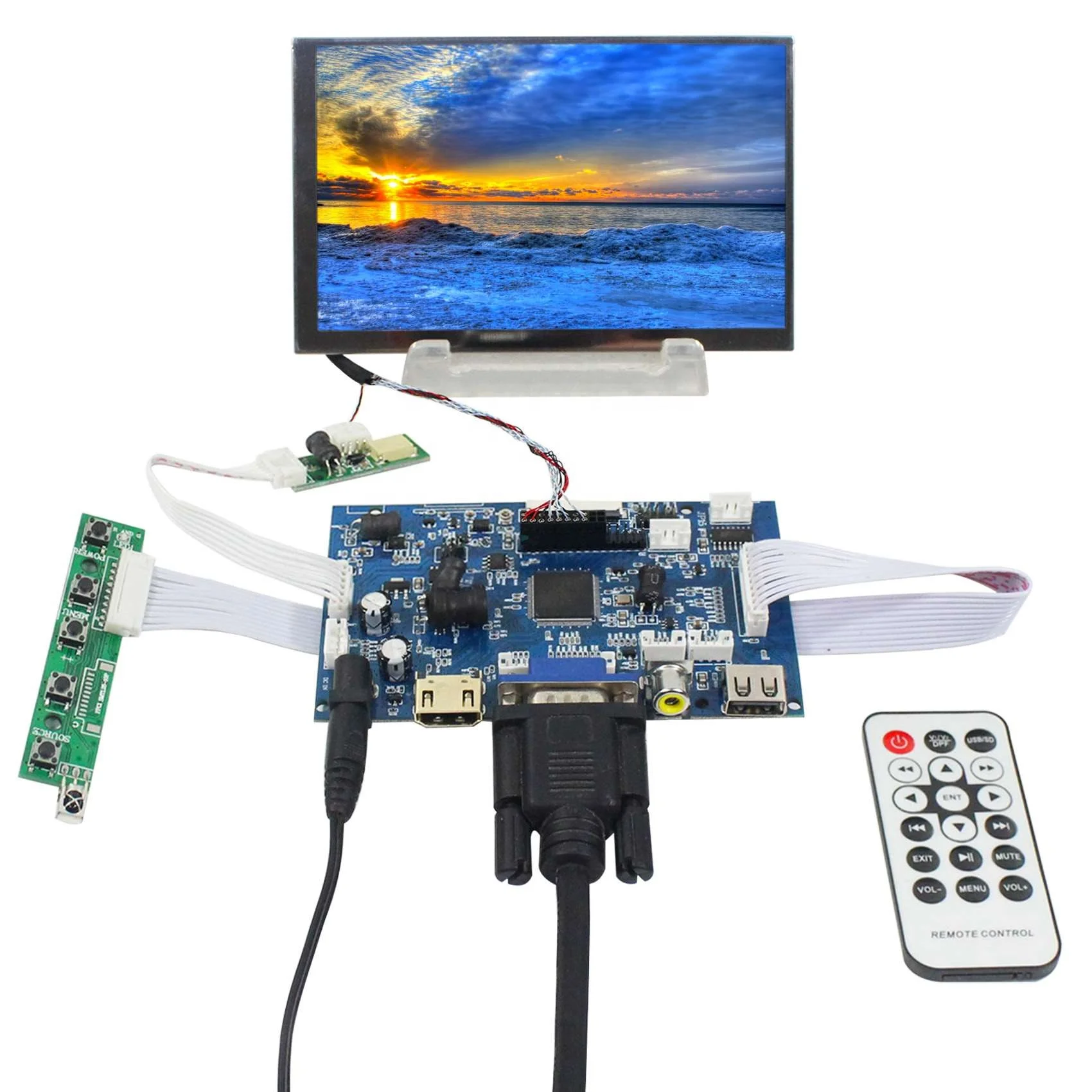 

5,6 дюймовый LTD056ET3A 1024X60 0 ЖК-экран, панель с фотографией, VGA 2AV USB, автоматическая регулировка яркости, плата ЖК-контроллера