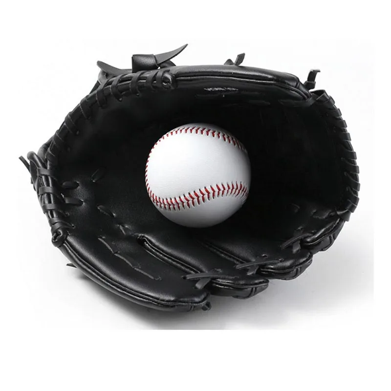 10.5/11.5/12.5 Inch PVC Leather Baseball Glove Outdoor Sports Accessories Left Hand Brown/black/blue Softball Protection Unisex | Спорт и