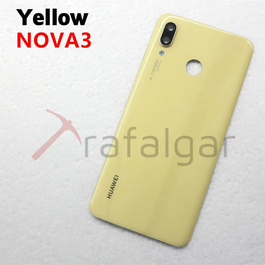 Крышка батарейного отсека для Huawei Nova 3 3i заднее стекло NOVA3 задняя панель корпуса +