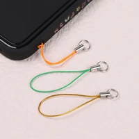 100pcs wire cord key ring lanyard phone ring strap cellphone pendant clips charm cords handmade materials jewelry accessories
