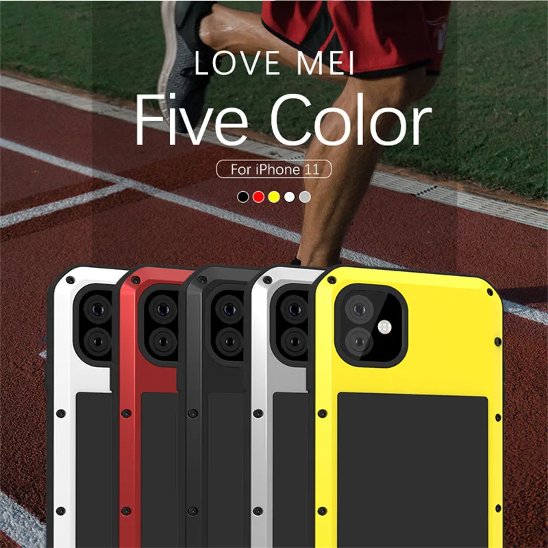 LOVE MEI Aluminum Dustproof Shockproof Phone Case For iPhone 11 Pro Max 2019 Heavy Duty 360 Full Protection Doom Armor Cover | Мобильные