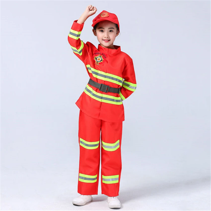 Fireman Sam Косплей Детский день ролевые игры пожарный Необычный детский косплей