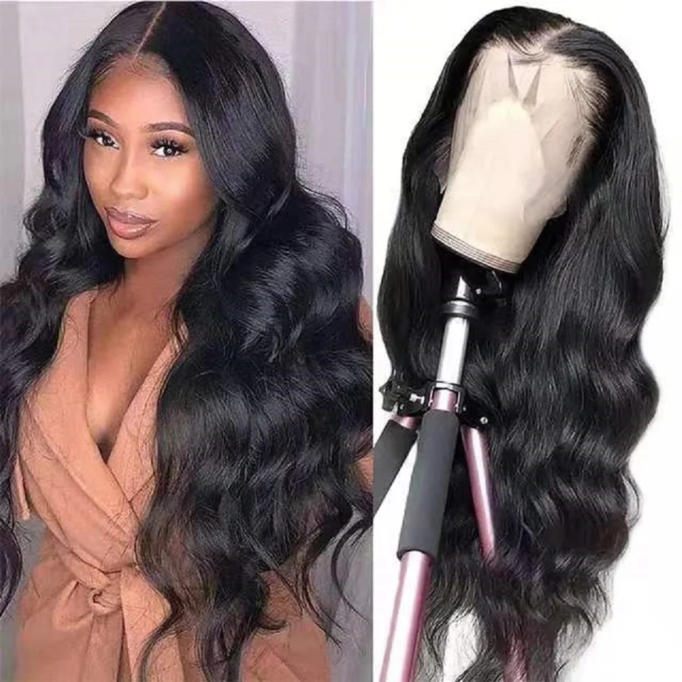 

Customized 200% High Density 22inch 4x4 Body Wave Lace Closure Human Hair Wigs