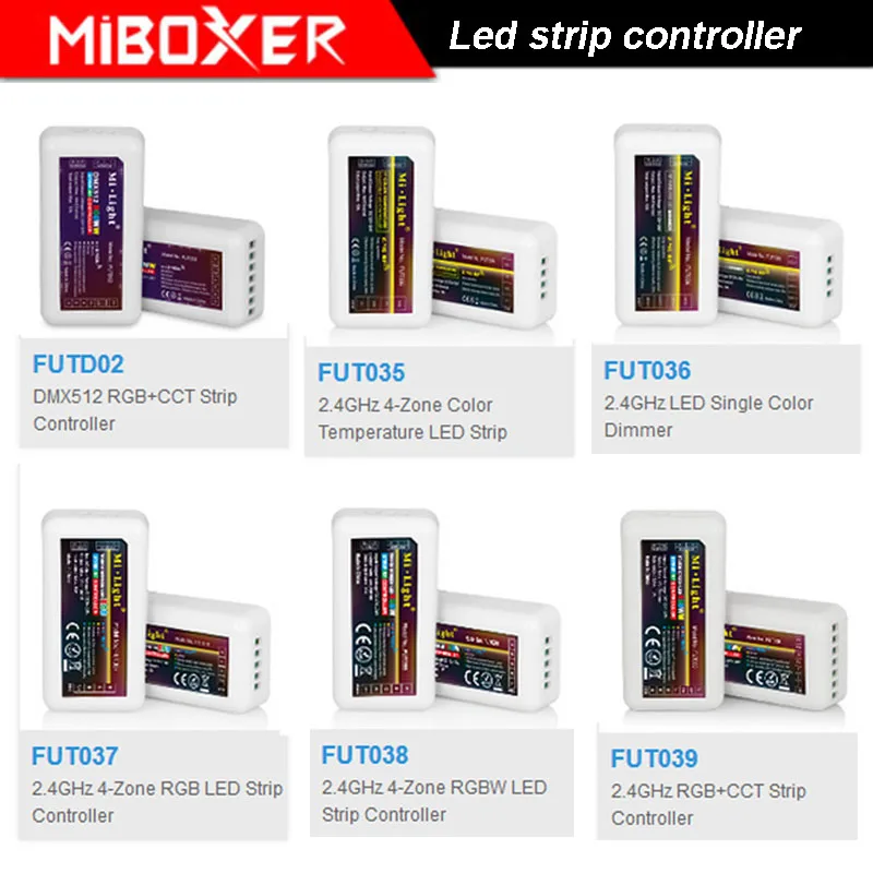 2 4G RF беспроводной Одноцветный диммер CCT RGB RGBW DMX512 + FUT035 FUT036 FUT037 FUT038 FUT039 FUTD02