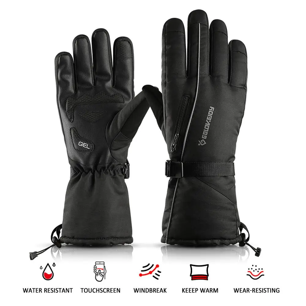 

Лыжные перчатки для мужчин и женщин, мужские зимние теплые перчатки, ветрозащитные зимние перчатки, водонепроницаемые спортивные перчатки ...