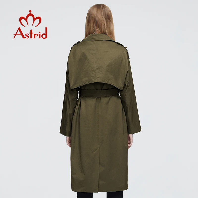 Astrid Новинка Весна Осень Тренч длинный модный ветрозащитный капюшон большой