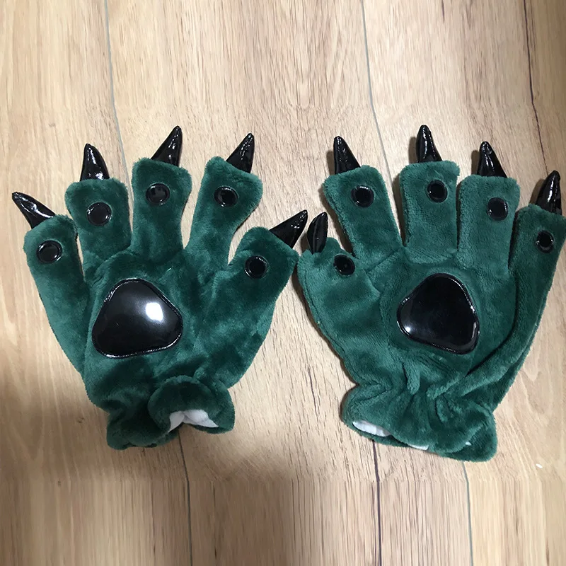 Paw gloves Хлопковые комбинезоны Кигуруми для взрослых с героями мультфильмов, аниме Покемон Snorlax, пижамы, милые костюмы для влюбленных, домашняя одежда для сна - Цвет: Paw gloves