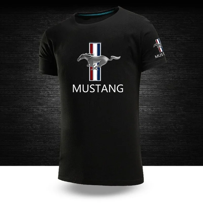 

Новинка 2021, летние модные мужские топы Mustang, повседневные однотонные хлопковые футболки с коротким рукавом и круглым вырезом в стиле хип-хоп...