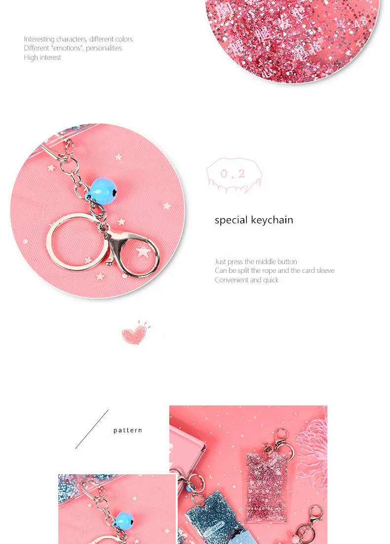 Новинка 1 шт. Kawaii Bling Shining ID держатель для карт брелок автобус Кредитные банковские карты защитный чехол школьные офисные канцелярские принадлежности