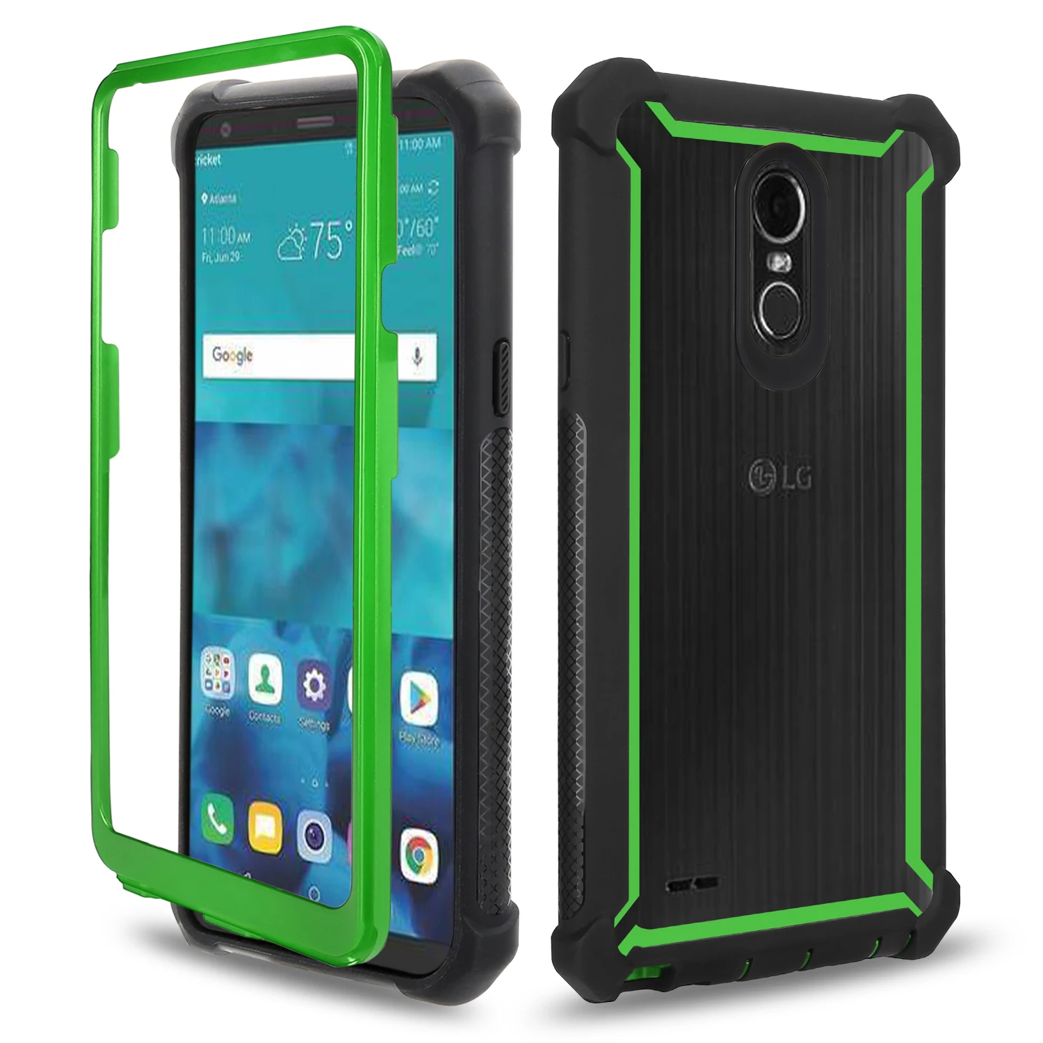 Green Ультра тонкий, несмотря на экстремальные прочный чехол для LG Stylo 5 4 Plus всего тела защитный ударостойкий, защита от падений ударопрочная крышка для LG Aristo 2 3 - Цвет: Green