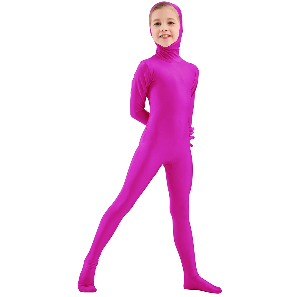 SPEERISE черные костюмы Зентаи с открытым лицом для мальчиков цельные колготки