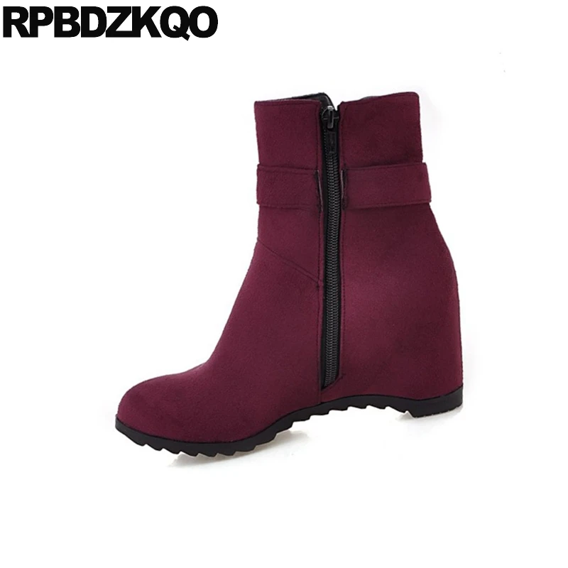 10 осень Сезон осень-зима большие Размеры Дешевая обувь На скрытом высоком