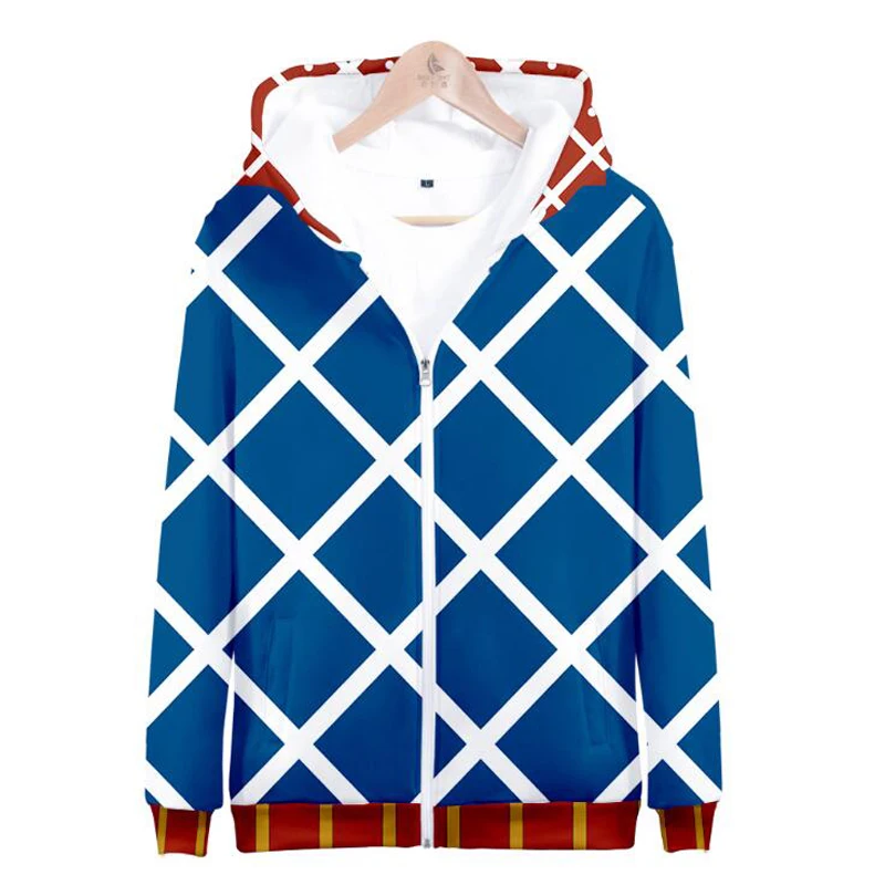 

Japan Anime Cosplay Costume Jojo Bizarre Adventure Trish 3D Printed Funny Hoodie Streetwear Hip Hop Zipper Hooded Sweatshirt men