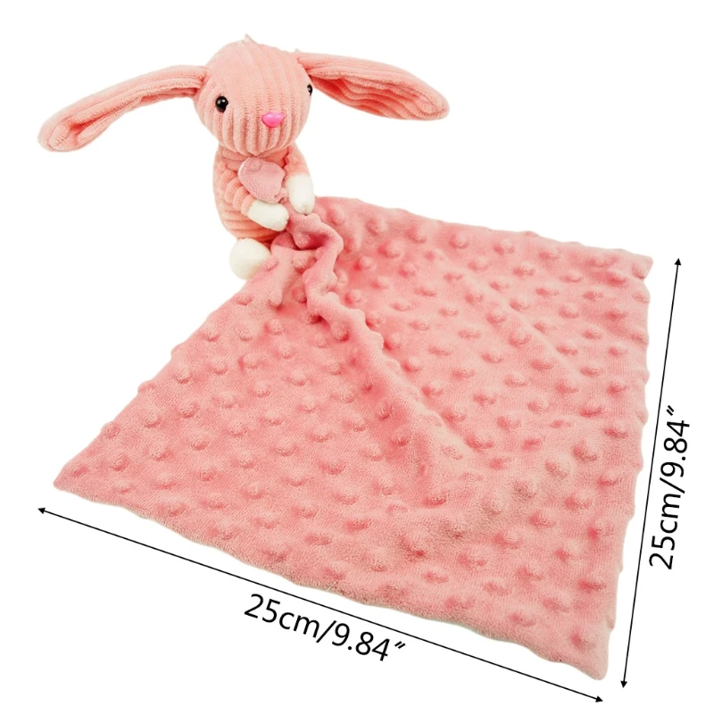 Toalla para calmar a beb&eacute;, mu&ntilde;eco de Animal suave, mordedor para beb&eacute;s, manta c&oacute;moda para dormir, juguetes de lactancia-5