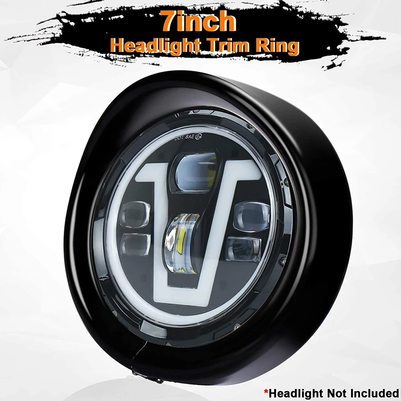 Отделочное кольцо передней фары 7 дюймов интерьерное для мотоцикла Softail Street Glide Road