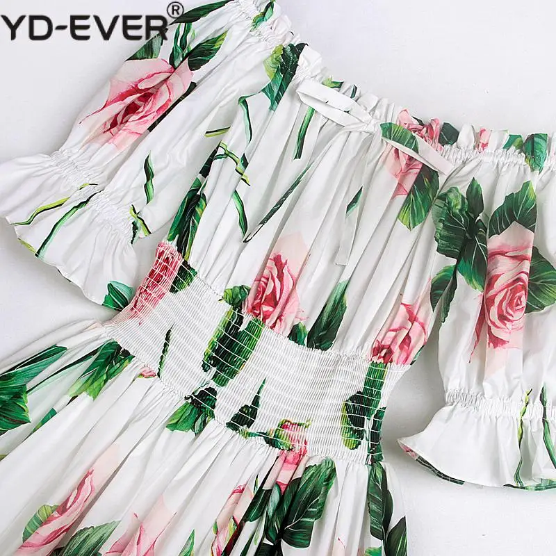 Летнее подиумное дизайнерское праздничное Хлопковое платье с открытыми плечами