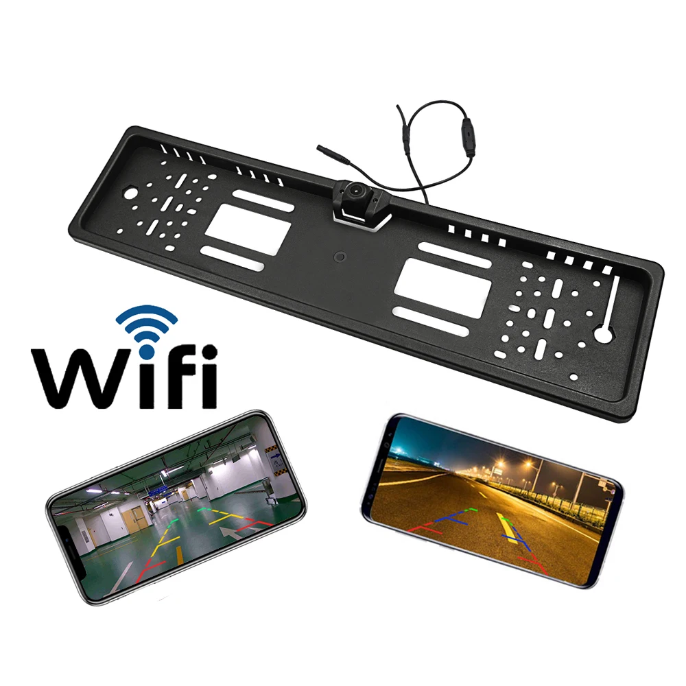Carsanbo камера заднего вида 720P HD WiFi EU рамка для номерного знака беспроводная
